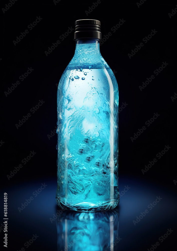 empty bottle with clear water used in advertising empty bottle with clear water used in advertising