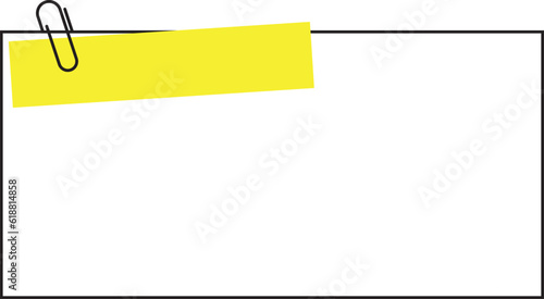 クリップで紙をはさんだメモ用紙フレーム