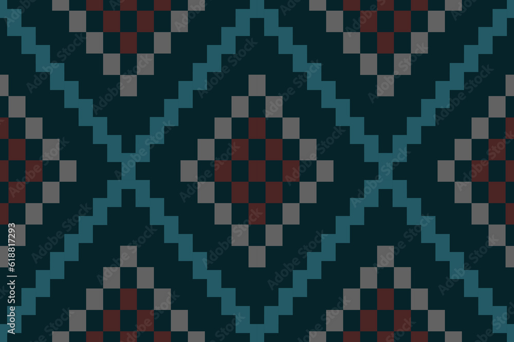 Green Cross stitch colorful geometric traditional ethnic pattern Ikat seamless pattern border abstract design for fabric print cloth dress carpet curtains and sarong Aztec African Indian Indonesian Green Cross stitch colorful geometric traditional ethnic pattern Ikat seamless pattern border abstract design for fabric print cloth dress carpet curtains and sarong Aztec African Indian Indonesian