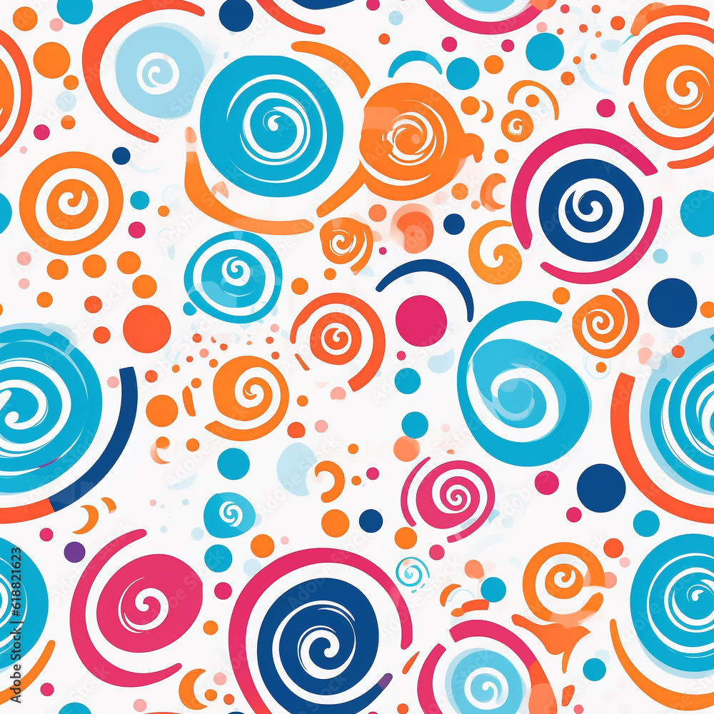 A Continuous Repeating Tile Pattern with a Design of Colorful Overlapping Circles | Generative AI A Continuous Repeating Tile Pattern with a Design of Colorful Overlapping Circles | Generative AI