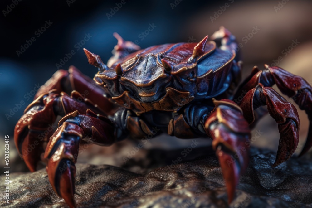 Alien creature like crab. Generative AI Alien creature like crab. Generative AI