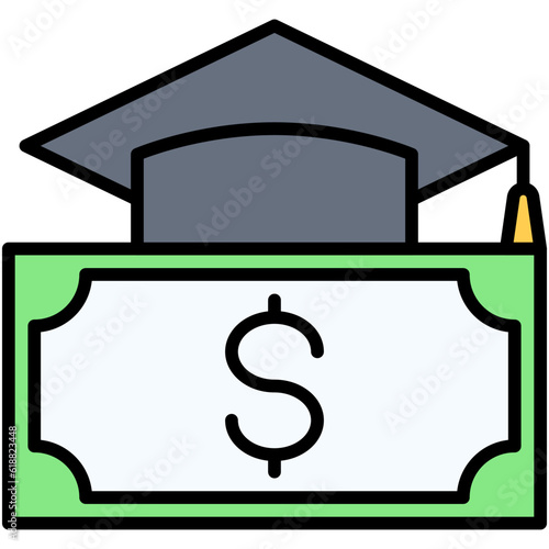 Tuition icon, High school related vector illustration
