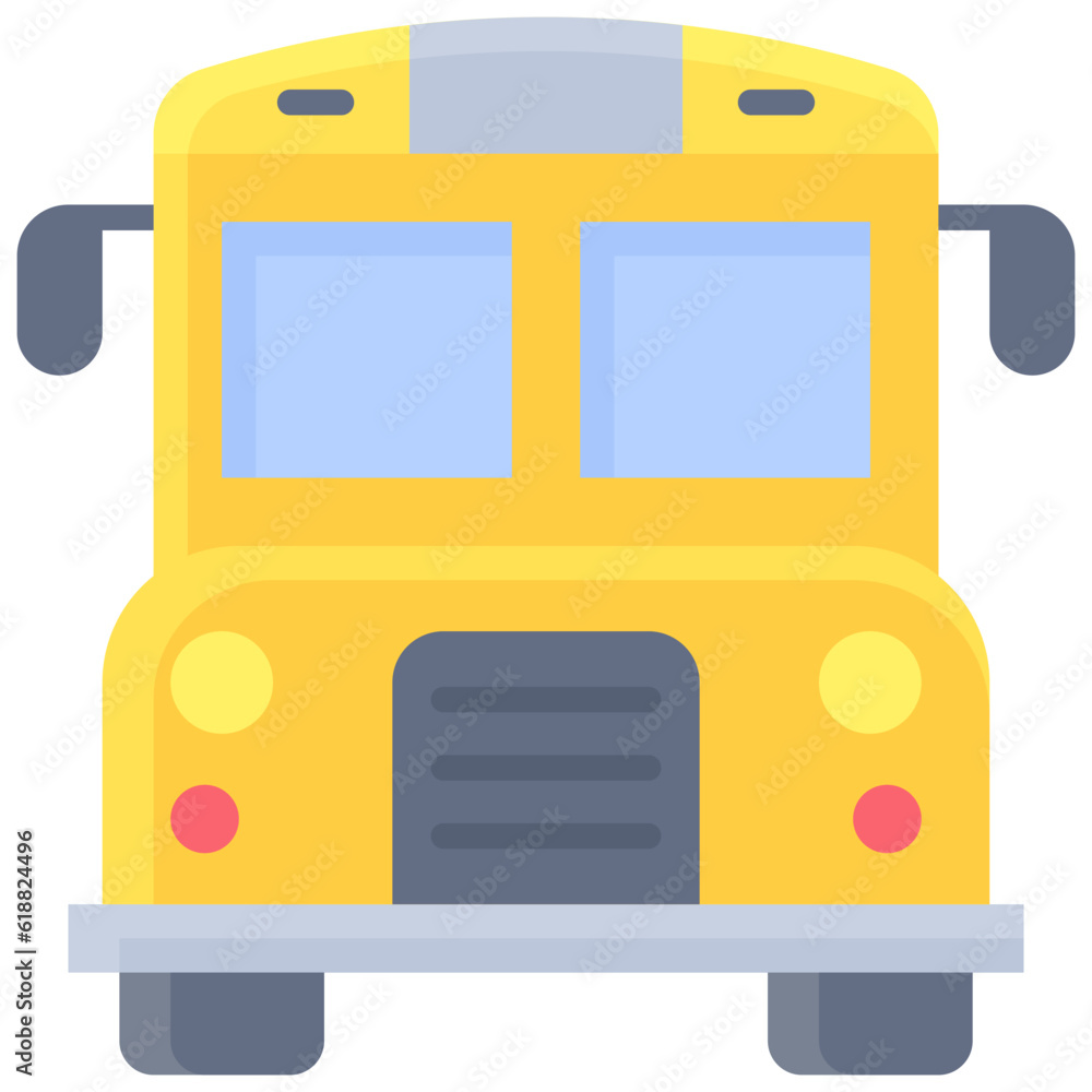 School bus icon, High school related vector illustration School bus icon, High school related vector illustration