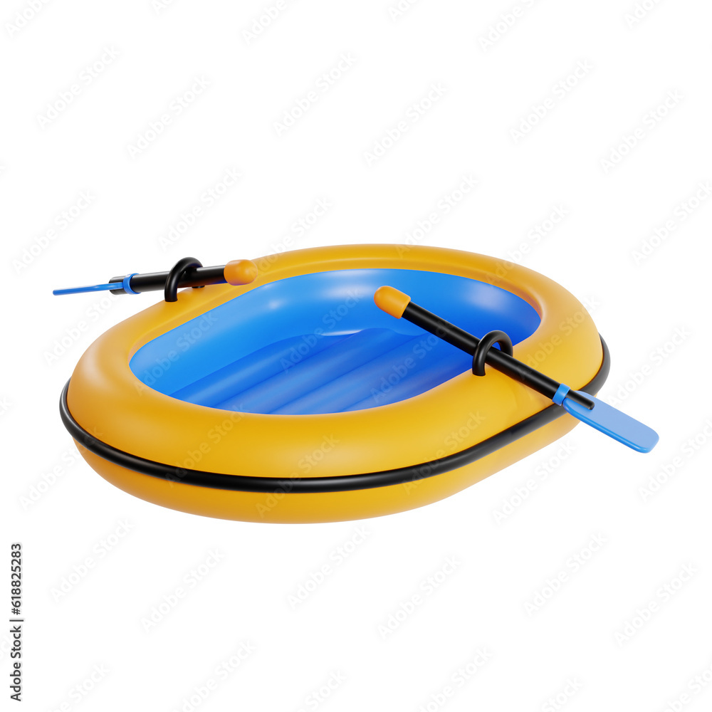 3D Lifeboat. icon isolated on white background. 3d rendering illustration 3D Lifeboat. icon isolated on white background. 3d rendering illustration