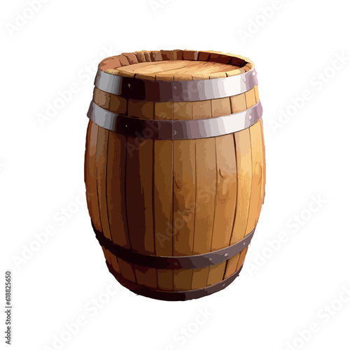 wooden barrel vector illustration. vector eps 10