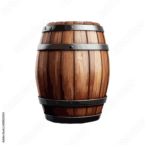 wooden barrel vector illustration. vector eps 10