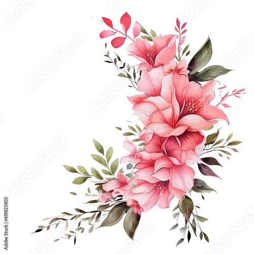 Beautiful romantic flowers. Flowers decoration on a white background.