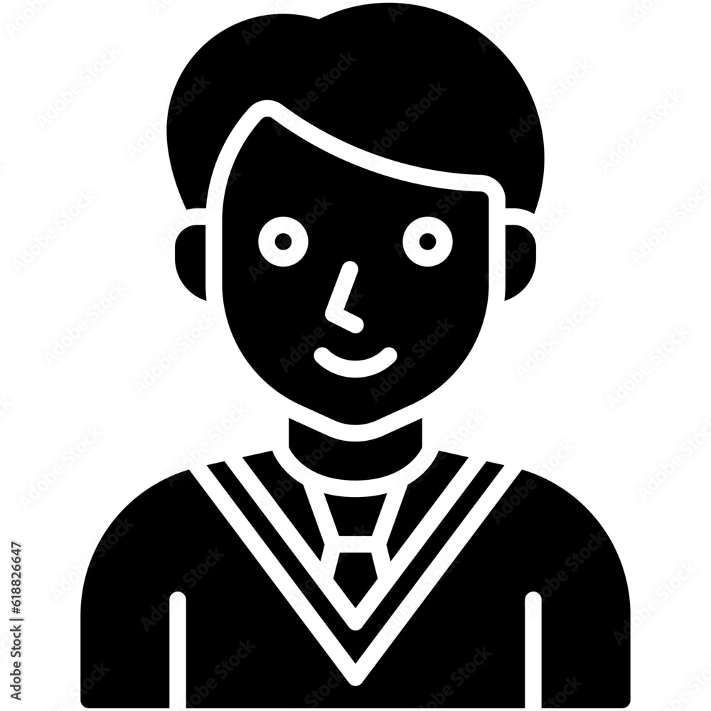 Student boy icon, High school related vector illustration Student boy icon, High school related vector illustration