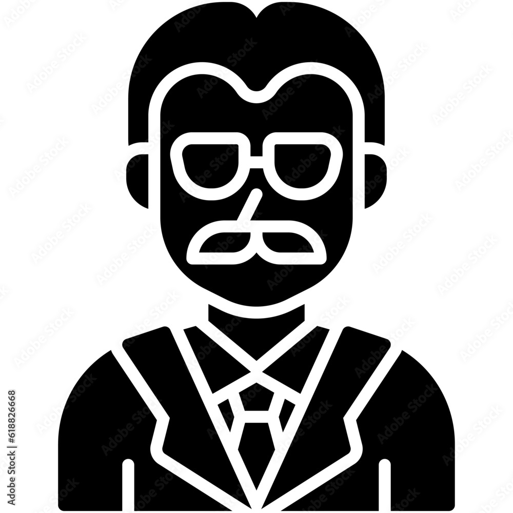 Principal icon, High school related vector illustration