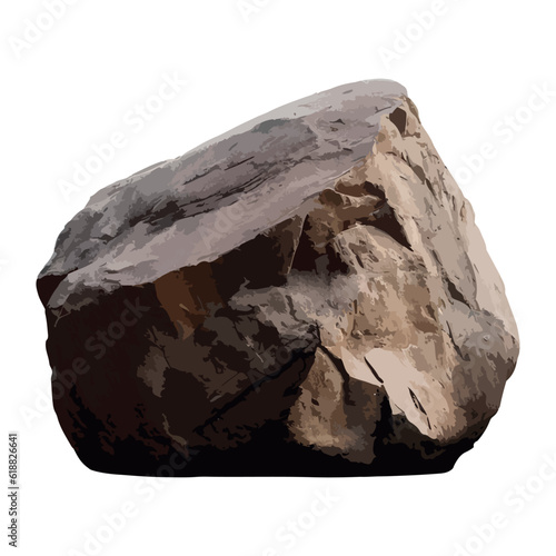 big rock isolated on white background