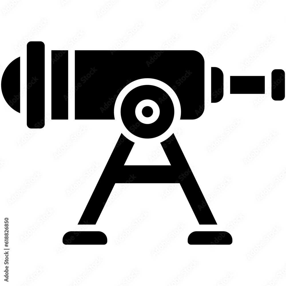Telescope icon, High school related vector illustration Telescope icon, High school related vector illustration