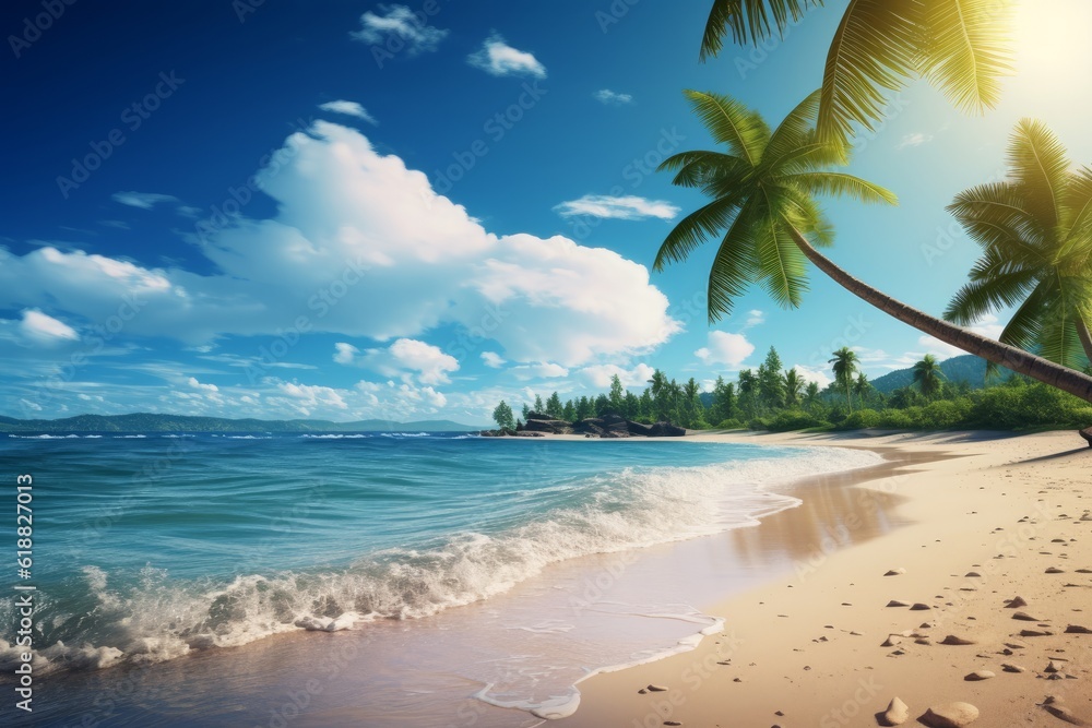 A seascape tropical beach