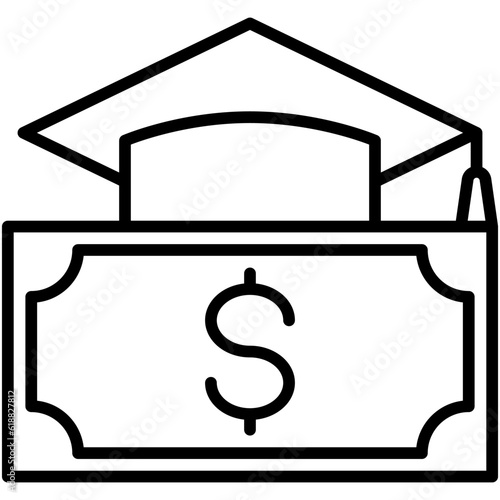 Tuition icon, High school related vector illustration