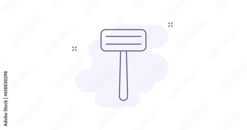 razor animated outline icon on white. shaving razor line icon 4k video motion design for web, mobile and ui design. razor animated outline icon on white. shaving razor line icon 4k video motion design for web, mobile and ui design.