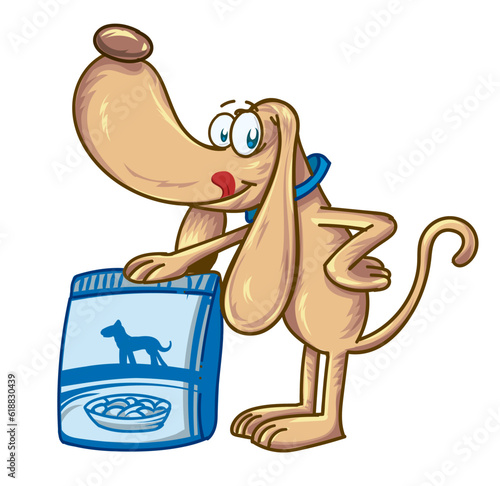 cartoon dog food. mascot cartoon