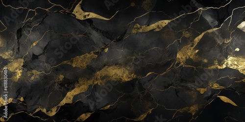 Luxury Abstract Black and Gold Backgorund Texture - Golden Harmony An Abstract Black and Gold Background Texture, a Symphony of Luxury and Aesthetics Wallpaper created with Generative AI Technology