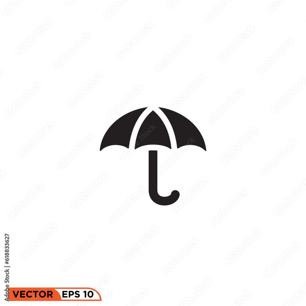 Umbrella icon vector graphic of template Umbrella icon vector graphic of template
