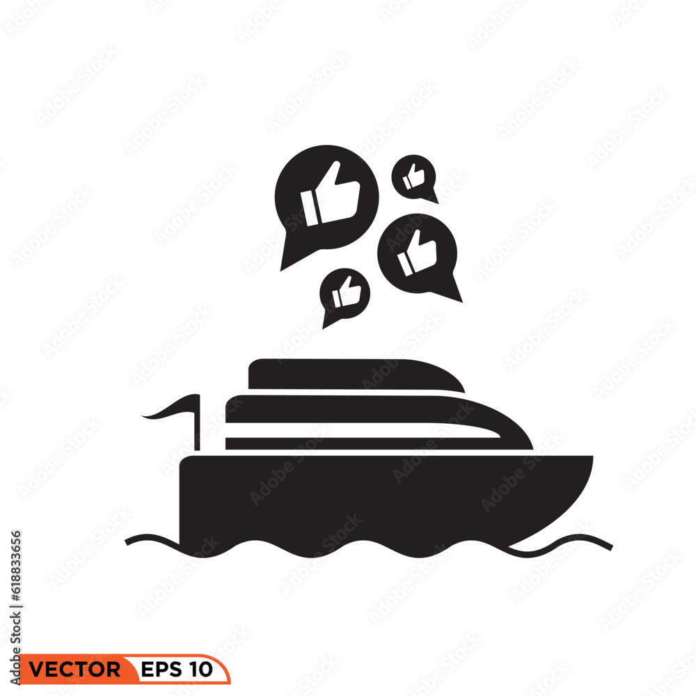 Ship like icon vector graphic of template Ship like icon vector graphic of template