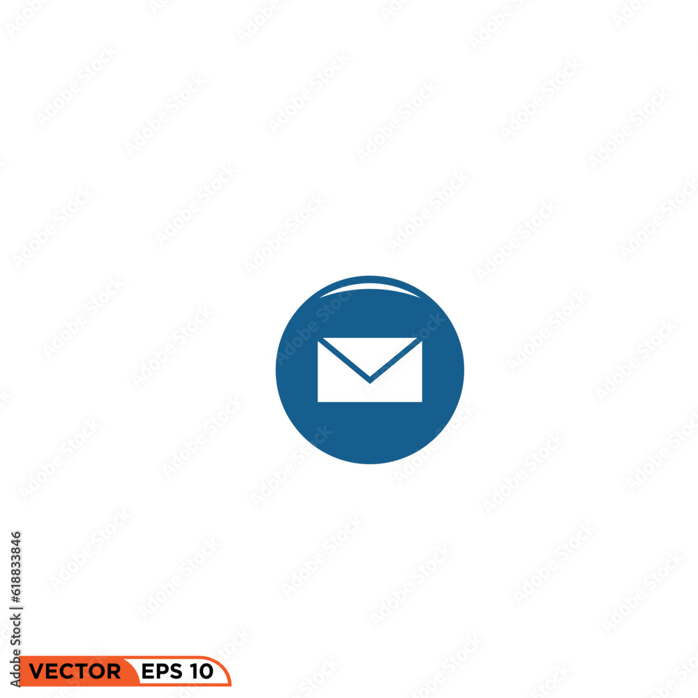 Mail icon vector graphic of template