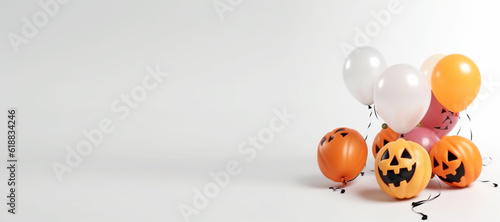 halloween party balloons background