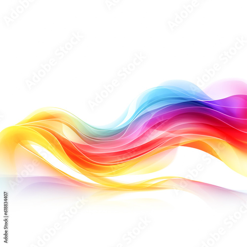 AI Generated Rainbow Wave Splash on Transparent Background - Colorful Design Element for Modern Art