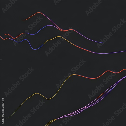 Photo of a vibrant and colorful abstract design on a dark background
