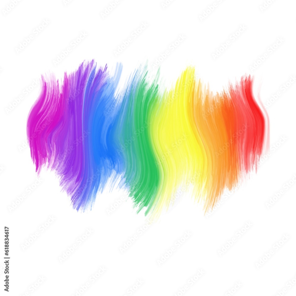 Obraz premium Line watercolor texture Colorful abstract background rainbow colors on white paper.