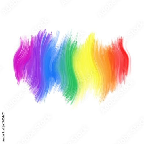 Line watercolor texture Colorful abstract background rainbow colors on white paper.
