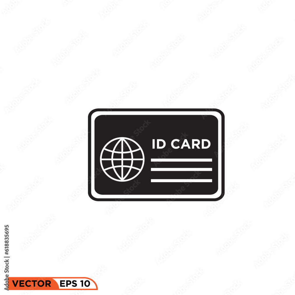 Id card icon vector graphic of template Id card icon vector graphic of template