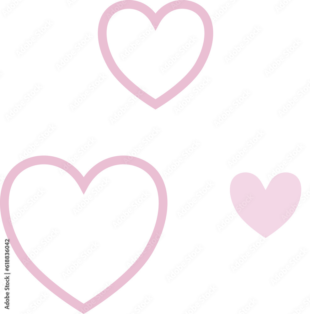 cute kawaii pink heart shape element decoration cute kawaii pink heart shape element decoration