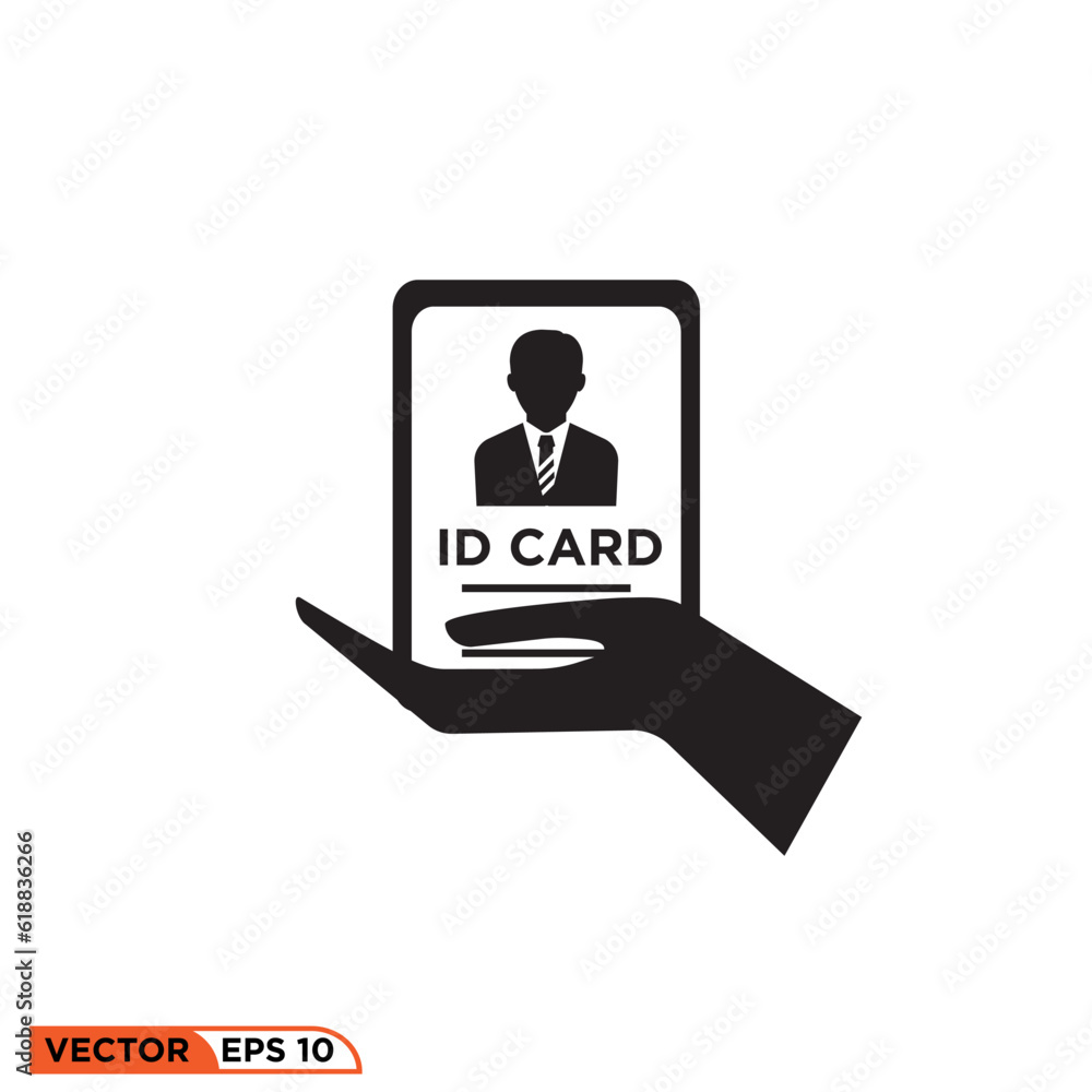Id card icon vector graphic of template Id card icon vector graphic of template
