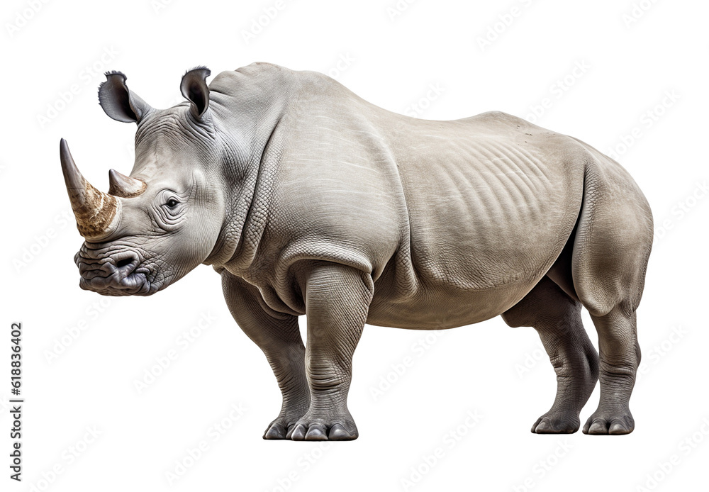 A rhino isolated on transparent background A rhino isolated on transparent background
