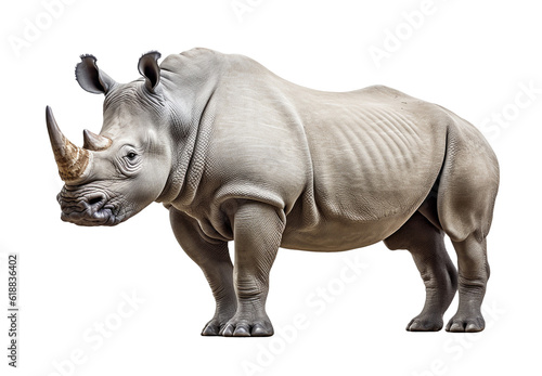 A rhino isolated on transparent background