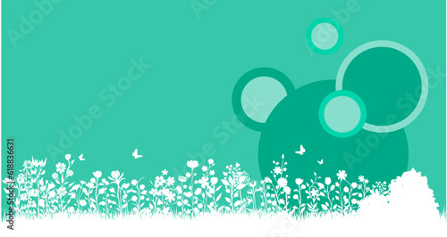 Umweltschutz, Klimaschutz und Nachhaltigkeit - abstrakte Vektor Grafik Natur