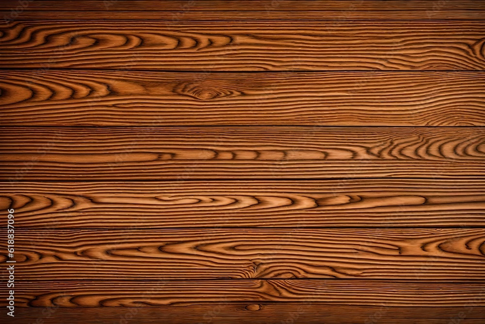 Fototapeta premium Brown Wood Texture Background. Wooden Planks Old Table top-view and board nature pattern decoration Generative AI