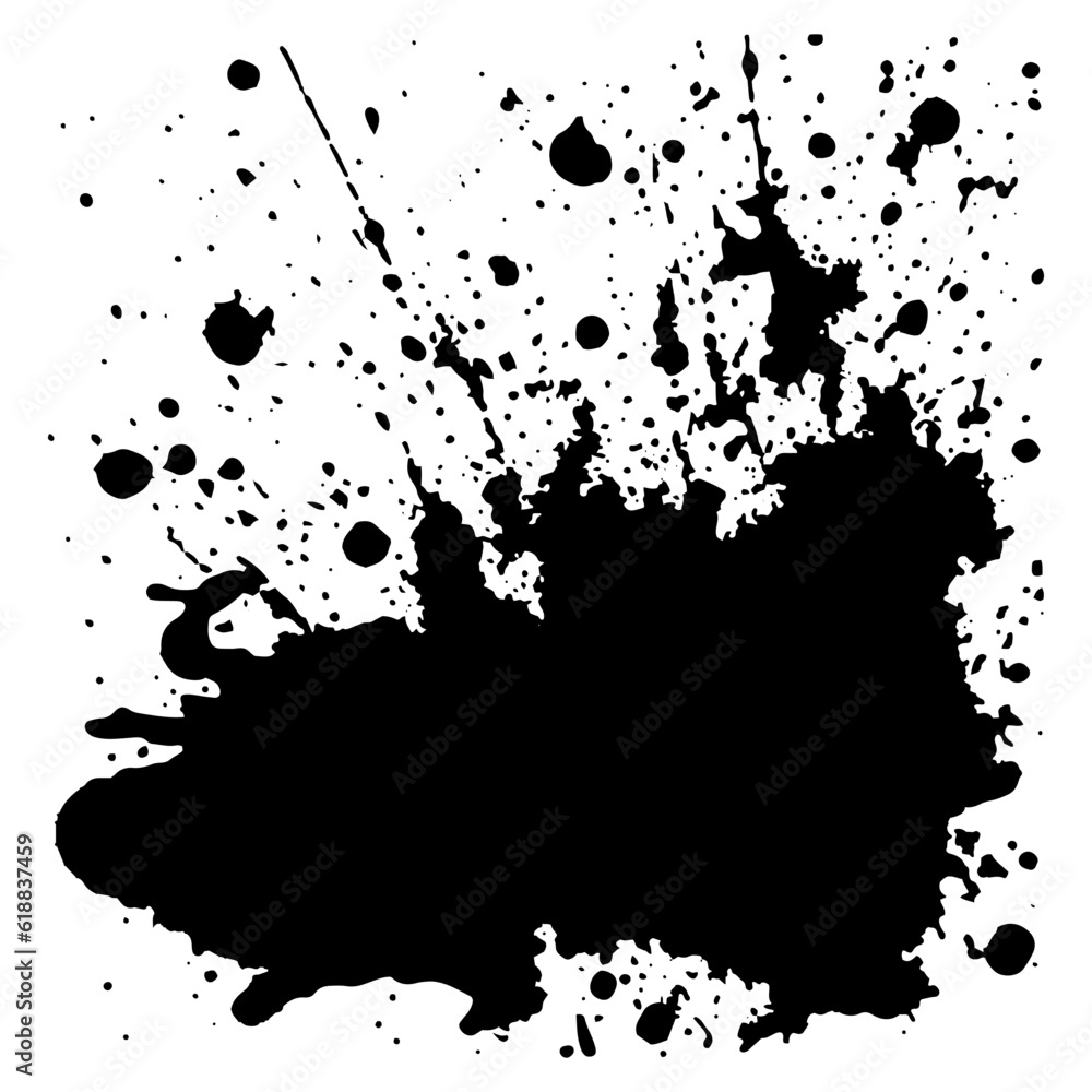 Grunge background. Abstract black grunge splashes.