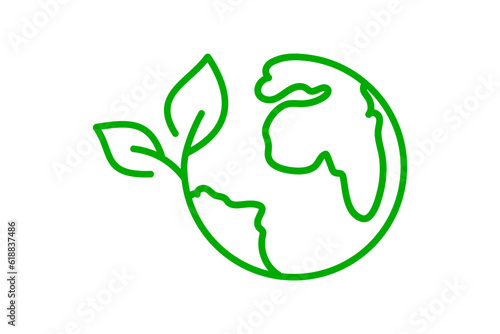 Fototapet Green earth planet concept icon. Vector illustration design.