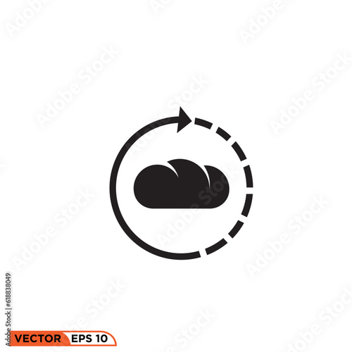 Bread icon vector graphic of template