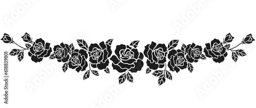 rose flower stencil illustration