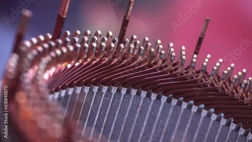 Advanced industrial manufacturing, Concept. Motor winding.