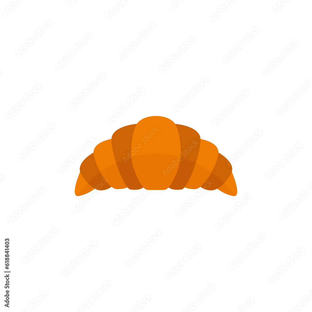 croissant flat design vector illustration. pastry icon croissant flat design vector illustration. pastry icon