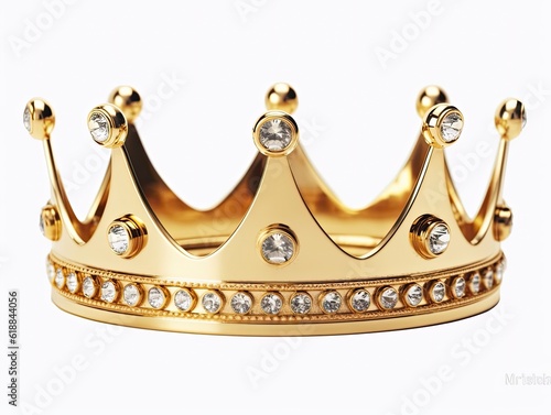 A gold crown with lots of diamonds on it created with Generative AI technology