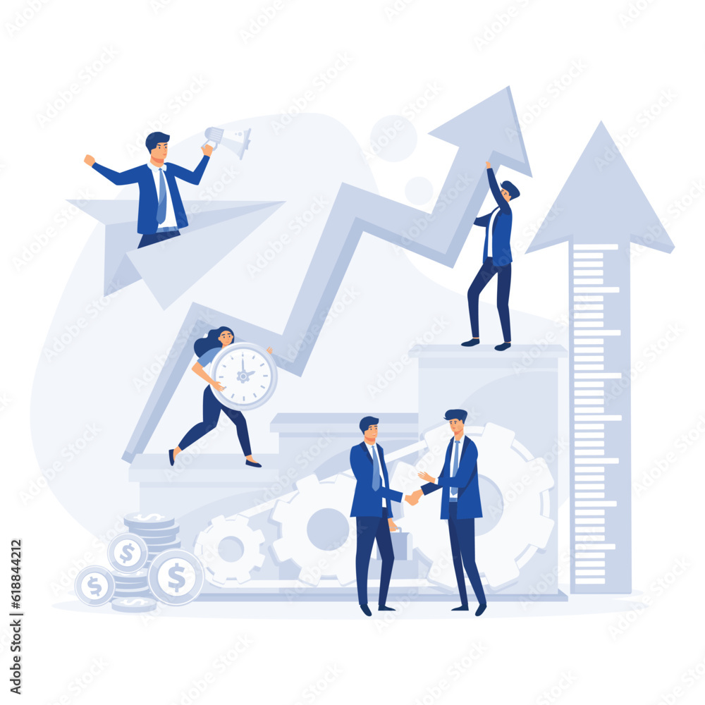 Partnership, startup collaboration, target business landing page, flat vector modern illustration Partnership, startup collaboration, target business landing page, flat vector modern illustration