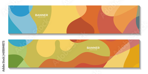 set of banners. abstract arts colorful organic background