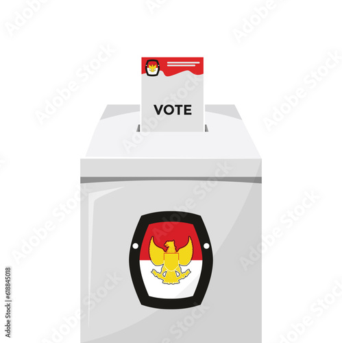 Indonesian presidential election paper illustration