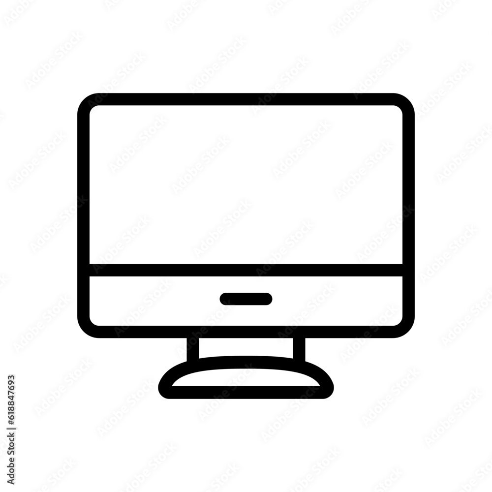 LED vector, Computer monitor Screen vector thin line icon. LED vector, Computer monitor Screen vector thin line icon.