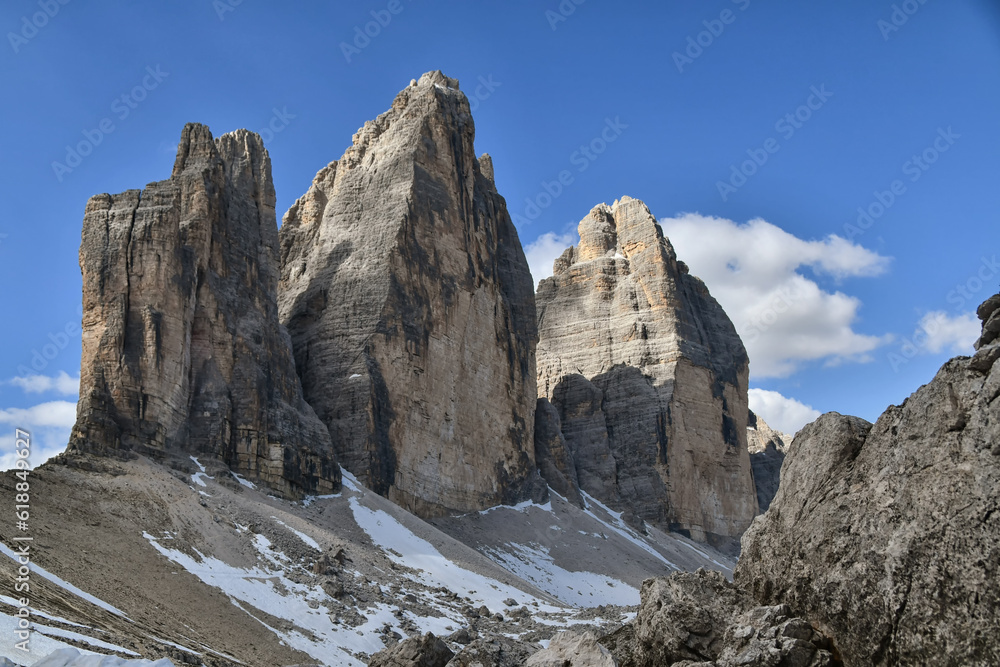 The Three peaks of Lavaredo in Dolomites, Italy