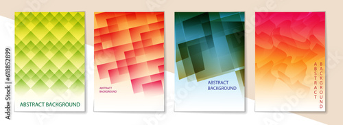 Editable geometric cover design, A4 format. Abstract background for cover design and print products.