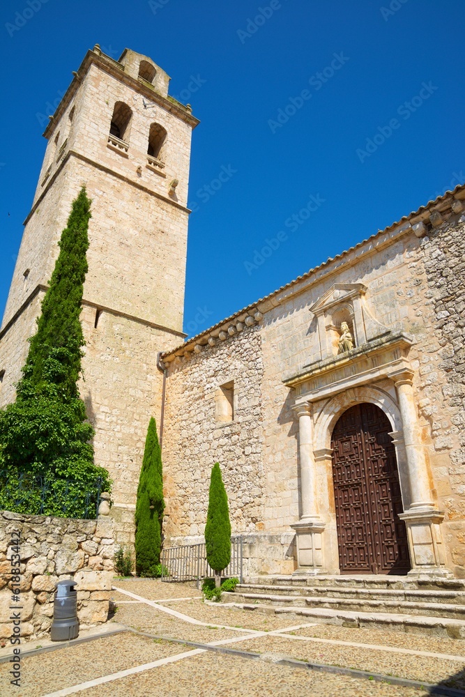 Exterior view of the church of La Asuncion in Torija