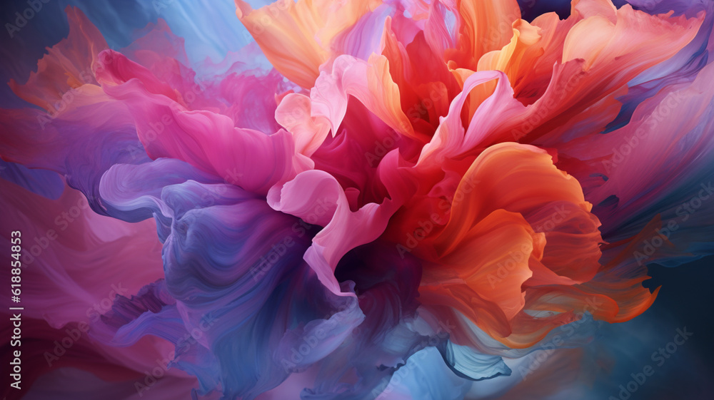 Fototapeta premium Enigmatic Dreamscape: Captivating Generative AI Artwork with Vibrant Colors and Misty Background - Unlock the Power of Generative AI, Generative AI Art, generative KI